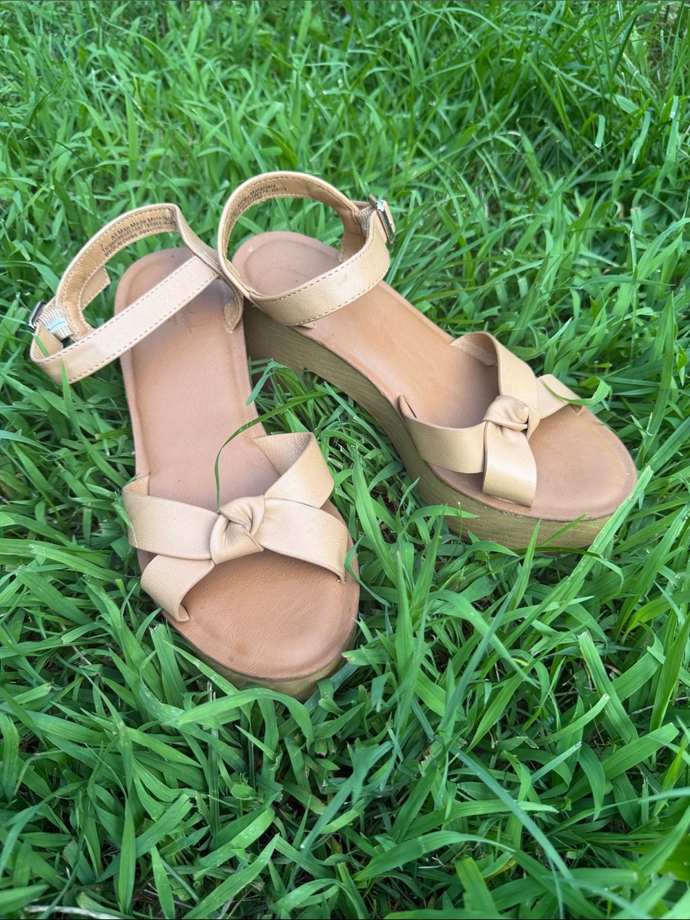 Women’s Tan Platform Knot Sandals